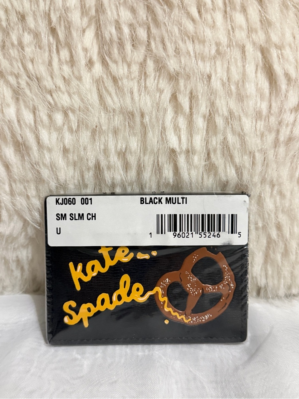Kate Spade Black NYC Big Apple small slim Cardholder
